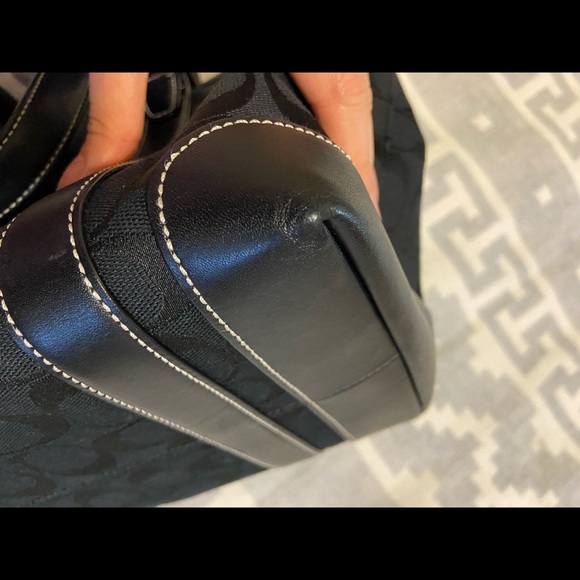 Black Coach Monogram Tote - Picture 11 of 12